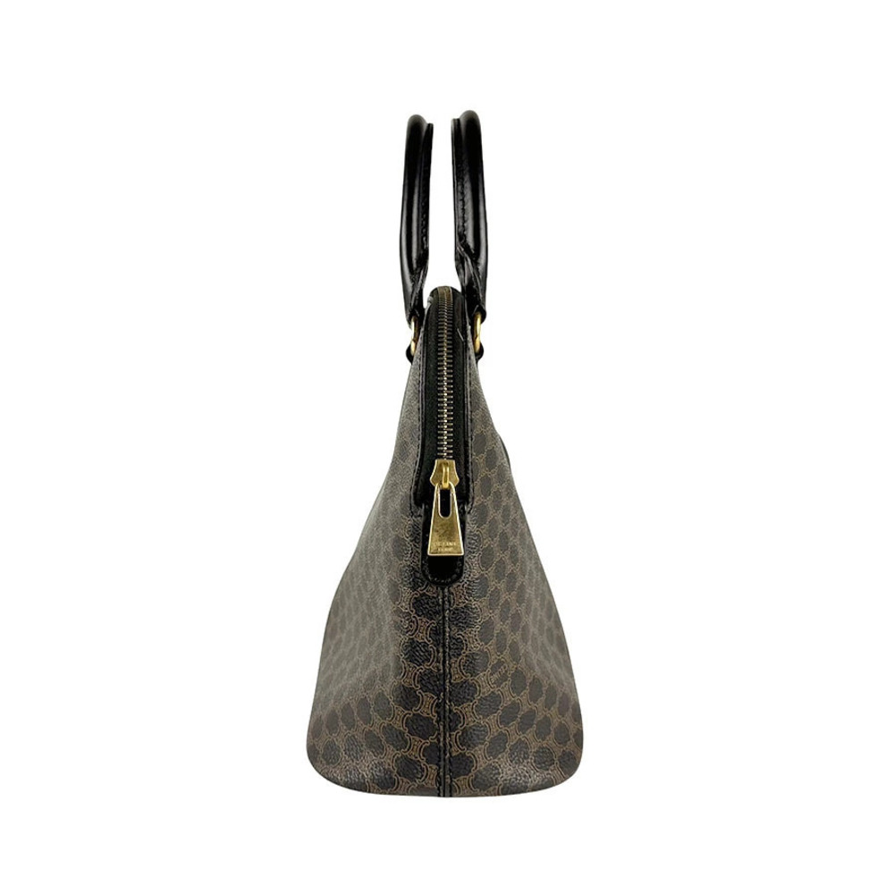 Celine handbag brown Macadam black canvas